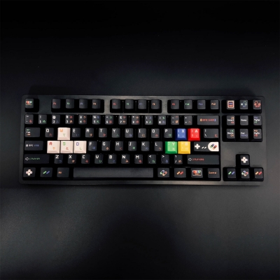 Child Interest 104+38 PBT Dye-subbed Keycaps Set for Cherry MX Mechanical Gaming Keyboard